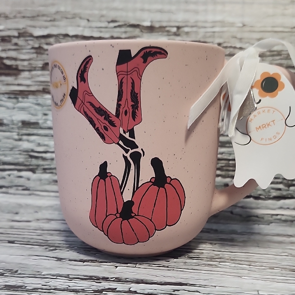 Halloween Cowboy Skeleton Ceramic Mug